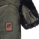 Navahoo Mangala Princess Damen Winterjacke mit Teddyfell B873 Grün-Gr.XL