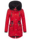 Navahoo Mangala Princess Damen Winterjacke mit Teddyfell B873 Rot-Gr.XS