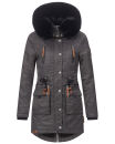 Navahoo Mangala Princess Damen Winterjacke mit Teddyfell B873 Anthra-Gr.XL