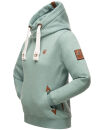 Navahoo Damen Sweatshirt Hoodie mit Kapuze B563 Dusty Mint Melange Größe M - Gr. 38