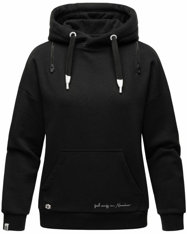 Navahoo Zuckerbärchen Damen Hoodie Sweatshirt Pullover mit Kapuze B901 Schwarz-Gr.XXL