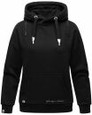 Navahoo Zuckerbärchen Damen Hoodie Sweatshirt Pullover mit Kapuze B901 Schwarz-Gr.XXL