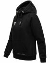 Navahoo Zuckerbärchen Damen Hoodie Sweatshirt Pullover mit Kapuze B901 Schwarz-Gr.XXL