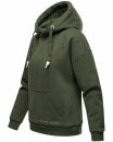 Navahoo Zuckerbärchen Damen Hoodie Sweatshirt Pullover mit Kapuze B901 D.Olive-Gr.M