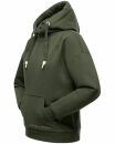 Navahoo Zuckerbärchen Damen Hoodie Sweatshirt Pullover mit Kapuze B901 D.Olive-Gr.M