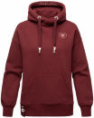 Navahoo Goldfee Damen Sweatshirt Hoodie Pullover Pulli Sweater Kapuze B800 Bordeaux-Gr.S