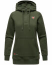 Navahoo Zauberelfe Damen Hoodie Pulli Sweater mit Kapuze B903 Olive-Gr.M