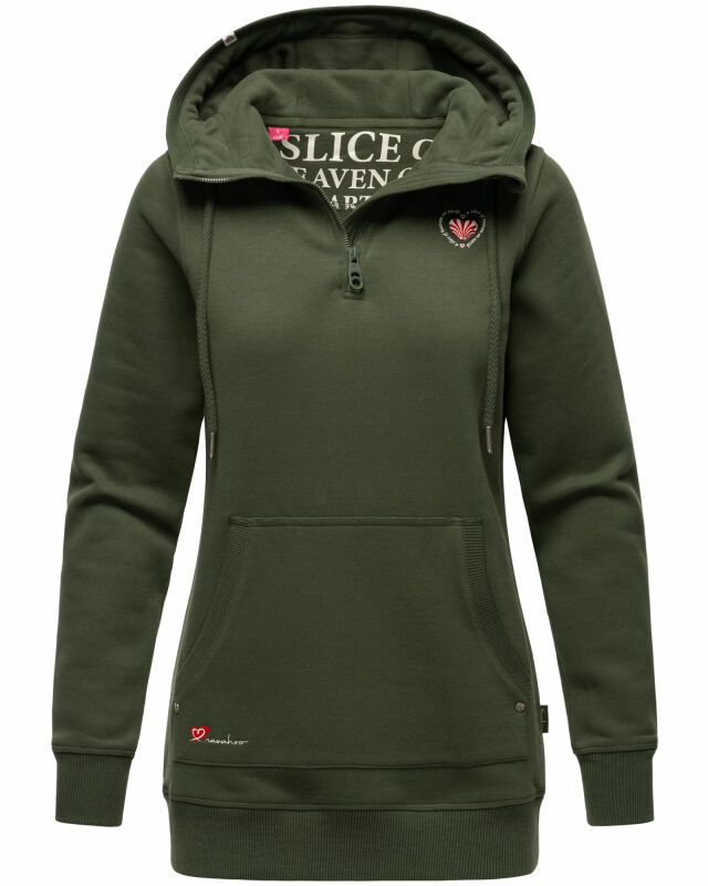 Navahoo Zauberelfe Damen Hoodie Pulli Sweater mit Kapuze B903 Olive-Gr.L