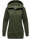 Navahoo Zauberelfe Damen Hoodie Pulli Sweater mit Kapuze B903 Olive-Gr.L