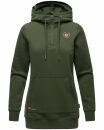 Navahoo Zauberelfe Damen Hoodie Pulli Sweater mit Kapuze B903 Olive-Gr.L