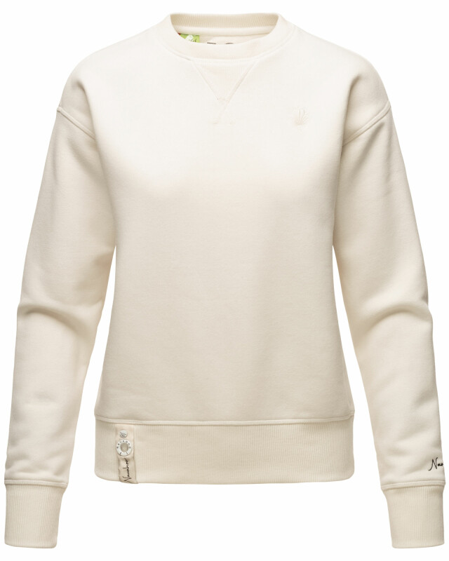 Navahoo Zuckerschnecke Damen Pullover Pulli Sweatshirt Sweater B904 Offwhite-Gr.XS
