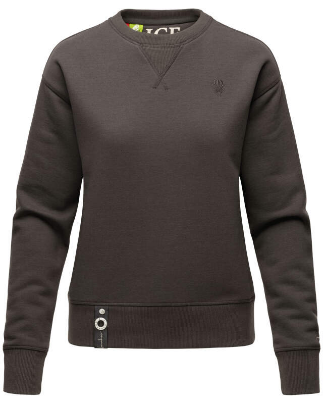 Navahoo Zuckerschnecke Damen Pullover Pulli Sweatshirt Sweater B904 D.-Grau-Gr.S