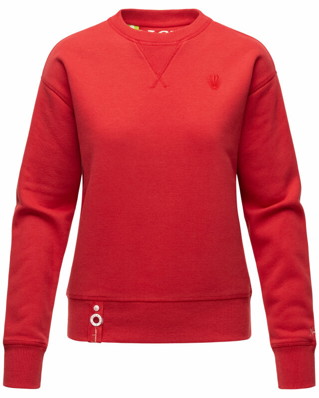 Navahoo Zuckerschnecke Damen Pullover Pulli Sweatshirt Sweater B904 Rot-Gr.XS