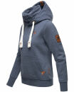 Navahoo Raniaa Damen Kapuzenpullover Hoodie B687 Dusty Blue - Melange Größe M - Gr. 38