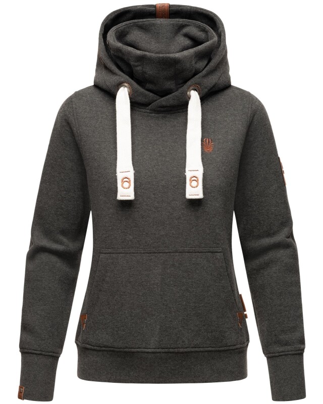 Navahoo Raniaa Damen Kapuzenpullover Hoodie B687 Dunkelgrau - Melange Größe XS - Gr. 34