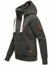 Navahoo Raniaa Damen Kapuzenpullover Hoodie B687 Dunkelgrau - Melange Größe XXL - Gr. 44