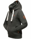 Navahoo Raniaa Damen Kapuzenpullover Hoodie B687 Dunkelgrau - Melange Größe XXL - Gr. 44