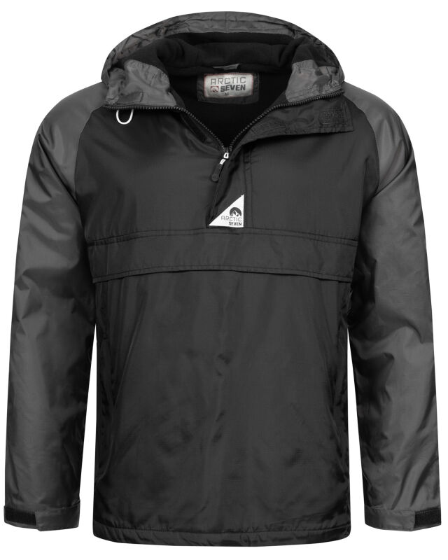 Arctic Seven Herren Regenjacke AS324 Schwarz/Dunkelgrau Größe L - Gr. L