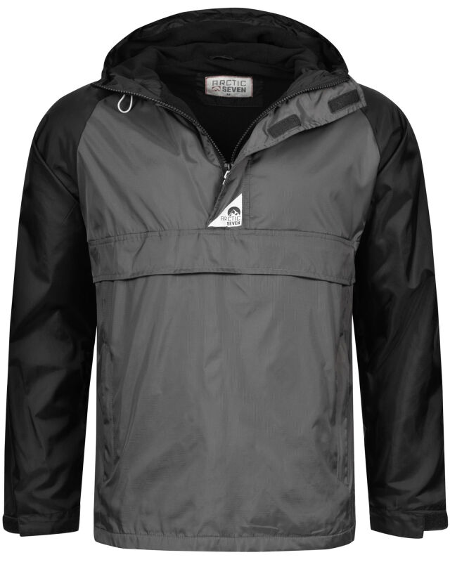 Arctic Seven Herren Regenjacke AS324 Dunkelgrau/Schwarz Größe S - Gr. S