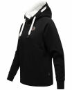 Navahoo Airii Damen Kapuzenpullover Sweatshirt Hoodie Longline B906 Schwarz Größe S - Gr. 36