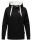 Navahoo Airii Damen Kapuzenpullover Sweatshirt Hoodie Longline B906 Schwarz Größe M - Gr. 38