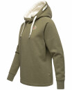 Navahoo Airii Damen Kapuzenpullover Sweatshirt Hoodie Longline B906 Olive - Melange Größe S - Gr. 36