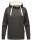 Navahoo Airii Damen Kapuzenpullover Sweatshirt Hoodie Longline B906 Dunkelgrau - Melange Größe S - Gr. 36