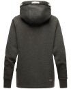 Navahoo Airii Damen Kapuzenpullover Sweatshirt Hoodie Longline B906 Dunkelgrau - Melange Größe M - Gr. 38