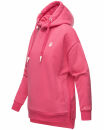 Navahoo Silberengelchen Damen Kapuzenpullover Sweatshirt Longline B906 Pink-Gr.L