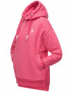 Navahoo Silberengelchen Damen Kapuzenpullover Sweatshirt Longline B906 Pink-Gr.L