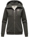 Marikoo Setsunaa Damen Sweatjacke Hoodie Pullover Pulli Sweater Kapuze B907 D.Grau-Mel.-Gr.S