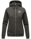 Marikoo Setsunaa Damen Sweatjacke Hoodie Pullover Pulli Sweater Kapuze B907 D.Grau-Mel.-Gr.S