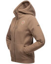Marikoo Setsunaa Damen Sweatjacke Hoodie Pullover Pulli Sweater Kapuze B907 Taupe-Mel.-Gr.S