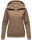 Marikoo Setsunaa Damen Sweatjacke Hoodie Pullover Pulli Sweater Kapuze B907 Taupe-Mel.-Gr.S