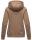 Marikoo Setsunaa Damen Sweatjacke Hoodie Pullover Pulli Sweater Kapuze B907 Taupe-Mel.-Gr.S