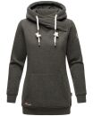 Marikoo Izuyaa Damen Hoodie Pullover Pulli Sweater mit Kapuze B908 D.Grau-Mel.-Gr.M