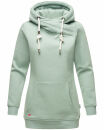 Marikoo Izuyaa Damen Hoodie Pullover Pulli Sweater mit Kapuze B908 Mint-Mel.-Gr.S