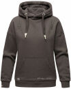 Navahoo Zuckerbärchen Damen Hoodie Sweatshirt Pullover mit Kapuze B901 D.Grau-Gr.M