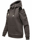 Navahoo Zuckerbärchen Damen Hoodie Sweatshirt Pullover mit Kapuze B901 D.Grau-Gr.M