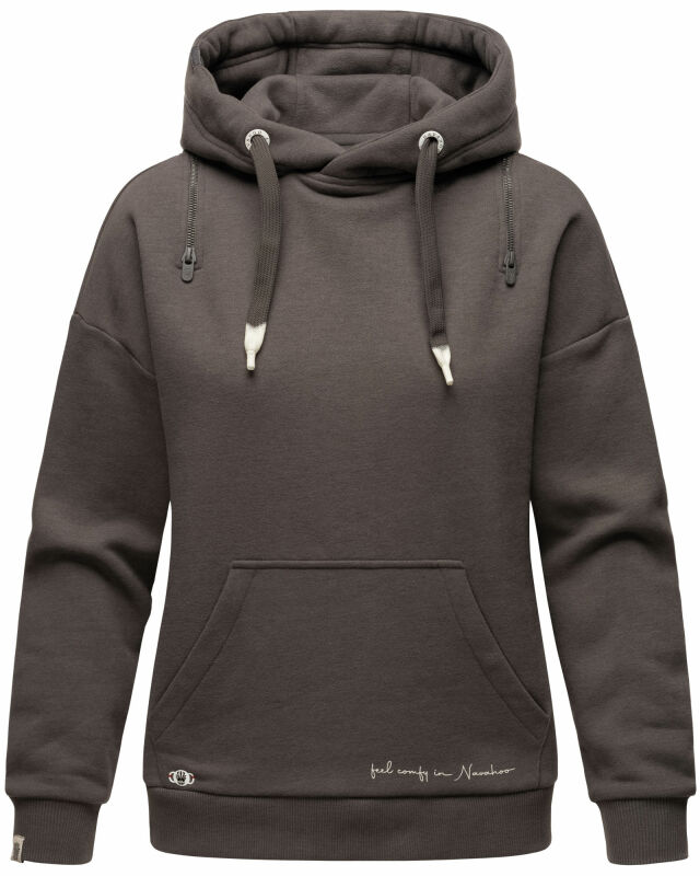 Navahoo Zuckerbärchen Damen Hoodie Sweatshirt Pullover mit Kapuze B901 D.Grau-Gr.XXL