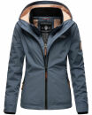 Marikoo Erdbeere Designer Damen Winter leicht gefüttert mit Kapuze B659 Dusty Blue Größe XS - Gr. 34