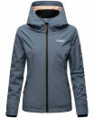 Marikoo Erdbeere Designer Damen Winter leicht gefüttert mit Kapuze B659 Dusty Blue Größe XS - Gr. 34