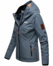 Marikoo Erdbeere Designer Damen Winter leicht gefüttert mit Kapuze B659 Dusty Blue Größe XS - Gr. 34