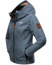 Marikoo Erdbeere Designer Damen Winter leicht gefüttert mit Kapuze B659 Dusty Blue Größe XS - Gr. 34