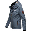 Marikoo Erdbeere Designer Damen Winter leicht gefüttert mit Kapuze B659 Dusty Blue Größe M - Gr. 38
