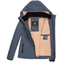 Marikoo Erdbeere Designer Damen Winter leicht gefüttert mit Kapuze B659 Dusty Blue Größe XXL - Gr. 44