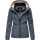 Marikoo Erdbeere Designer Damen Winter leicht gefüttert mit Kapuze B659 Dusty Blue Größe XXL - Gr. 44