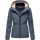 Marikoo Erdbeere Designer Damen Winter leicht gefüttert mit Kapuze B659 Dusty Blue Größe XXL - Gr. 44