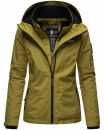 Marikoo Erdbeere Designer Damen Winter leicht gefüttert mit Kapuze B659 Grün Größe S - Gr. 36