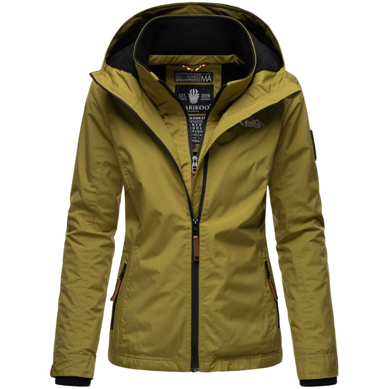 Marikoo Erdbeere Designer Damen Winter leicht gefüttert mit Kapuze B659 Grün Größe L - Gr. 40